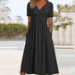 👗 Women’s V-Neck Short Sleeve Long Dress 🌸 Elegant Flowing Fit, Comfortable Fabric & Effortless Everyday Style