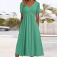👗 Women’s V-Neck Short Sleeve Long Dress 🌸 Elegant Flowing Fit, Comfortable Fabric & Effortless Everyday Style