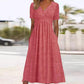 👗 Women’s V-Neck Short Sleeve Long Dress 🌸 Elegant Flowing Fit, Comfortable Fabric & Effortless Everyday Style