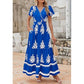 💥Last Day Special Sale 49% OFF💃Women’s Casual V Neck Boho Maxi Dress