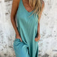 🍧Summer Hot Sale 💞Women's Casual Loose Cotton-Linen Blend Jumpsuit with Pockets and Adjustable Straps