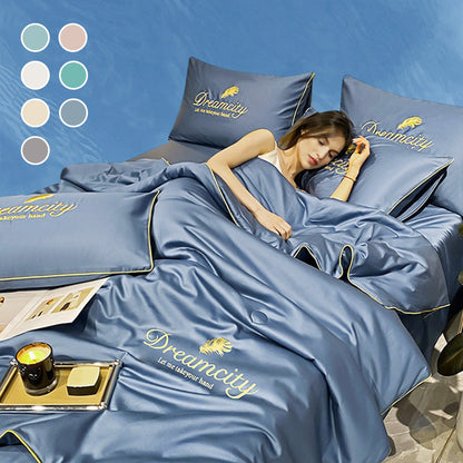 📢📢Last Day-50% OFF!!⏰Washable and cool four-piece bedding set🛏️