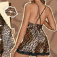 Set di Accappatoio e Camicia da Notte con Stampa Leopardata Sexy