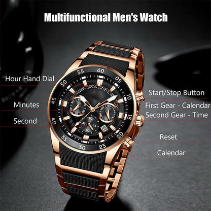 🔥LAST DAY PROMOTION - 50%OFF🔥Men's Waterproof Multifunctional Quartz Watch