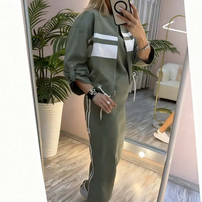 Set giacca e abito da donna con colletto in piedi✈️Spedizione gratuita per 2 acquisti✈️