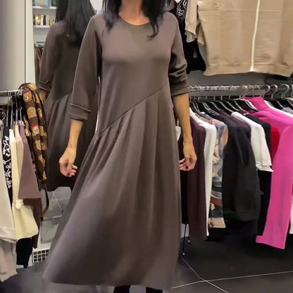 Casual Pleated A-Line Dress