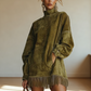 👗✨Casual Turtleneck Pocket Dress with Tassel Hem