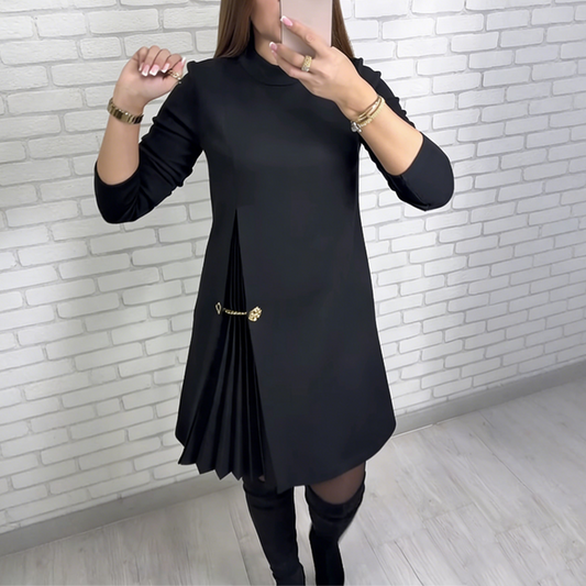 Elegant Long Sleeve Pleated Panel Dress🔥Buy 2 Get Free Shipping