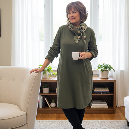 Soft Commuter Style Knee-Length Dress