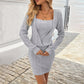 Knitted long-sleeved dress