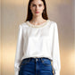 🔥Buy 2 Get Free Shipping🔥Women’s Elegant Synthetic Pearl Crew Neck Satin Top