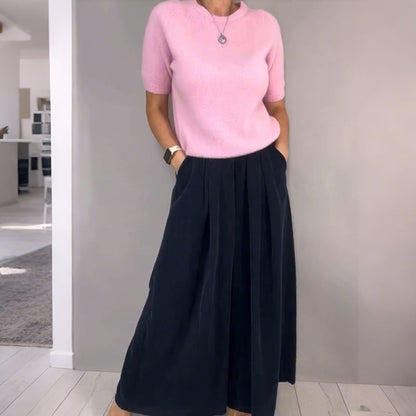 Comfort Chic: Knit Top & Loose Wide-Leg Pants Set🔥Buy 2 Get Free Shipping