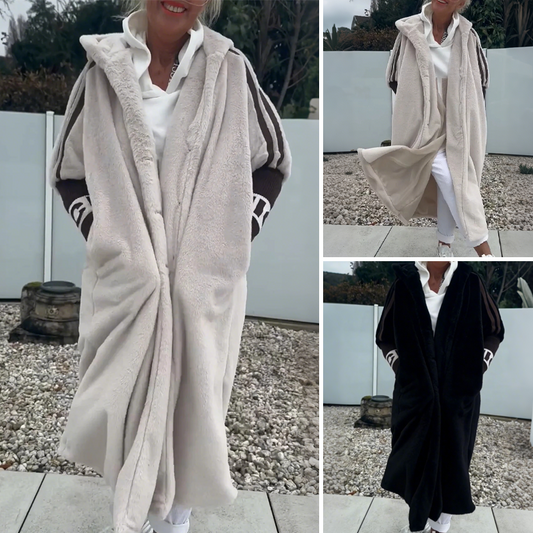 Women's Casual Long Plush Cardigan Coat