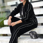 Women's Zip Up 2-Piece Tracksuit with Contrast Piping