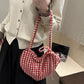 Women's Casual Plaid Heart-Shaped Shoulder Bag