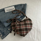 Women's Casual Plaid Heart-Shaped Shoulder Bag