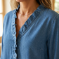 Women's Casual Ruffle V-Neck Shirt