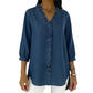 Women's Casual Ruffle V-Neck Shirt