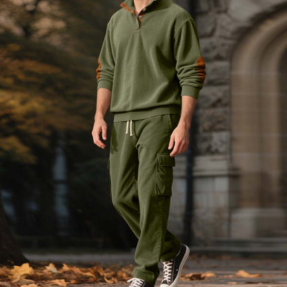 🔥Hot Sale Offers-Men’s Trendy Pullover and Cargo Pants 2-Piece Set
