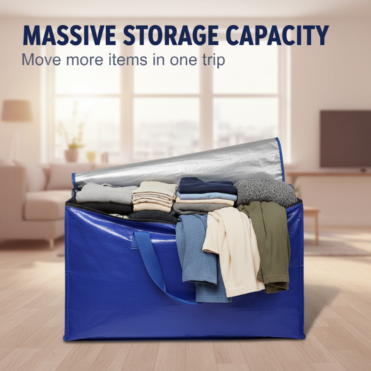 💐50% OFF ! Zippered Moving Bag – Double-Stitched Handles & Heavy Fabric 🧵💪【Exclusive Deal】