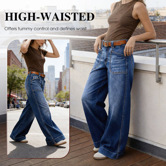 👖New Arrival Hot Sale - 50% OFF🔥🥳50K+ SOLD!💥Women's High-Waist Wide-Leg Jeans✨𝘉𝘶𝘺 2 𝘢𝘯𝘥 𝘨𝘦𝘵 𝘢𝘯 𝘦𝘹𝘵𝘳𝘢 8% 𝘥𝘪𝘴𝘤𝘰𝘶𝘯𝘵