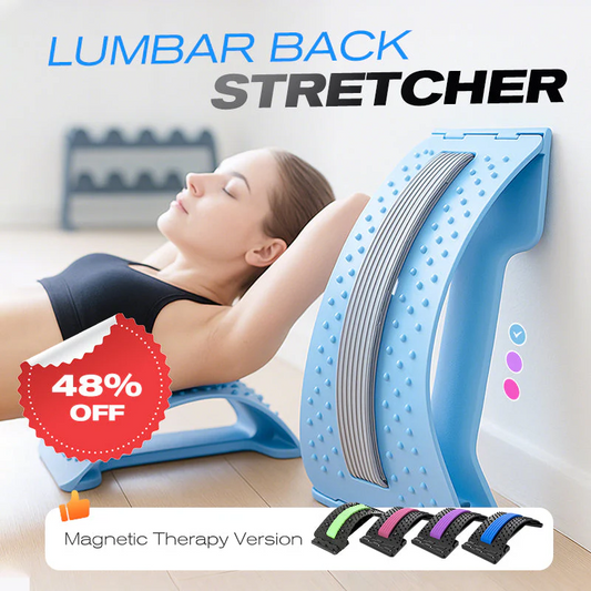 🧘‍♂️ Magnetic Lumbar Stretcher – Acupressure Massage, Portable Design & Relieves Back Pain ✨
