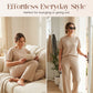 👚 50% OFF NOW! 🌿 Women's Ribbed Knit Top & Wide-Leg Pants Set – Relaxed Drop-Shoulder, Soft Stretch Fabric & Versatile Two-Piece ✨