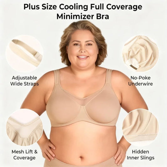 🏆 Special Price  💐💗Women's Elegant Sheer Full Coverage Plus Size Bra💐