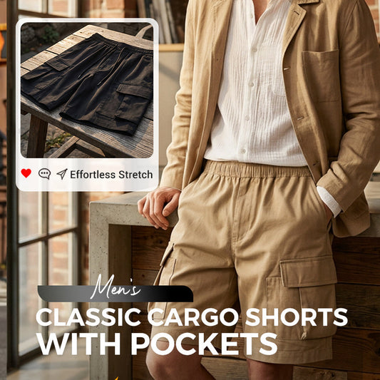 🩳40% OFF! ✨ Men's Cargo Shorts – Loose Fit, Multiple Pockets, Durable 🍂