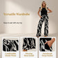 Women's Bohemian Print Drawstring Wide-Leg Pants