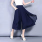 Women’s High Waist Cropped Chiffon Culottes