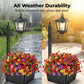 🌿☀️ Outdoor Solar Garden Light with Planter Base – 2-in-1: Solar Lamp + Flower Pot. Auto On/Off at Dusk, Waterproof, Warms Up Your Patio, Deck or Pathway with Greenery & Glow! 🌸💡✨