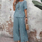 🔥🔥50% off new arrivals-Women's Casual Top & Wide-Leg Pants 2-Piece Set