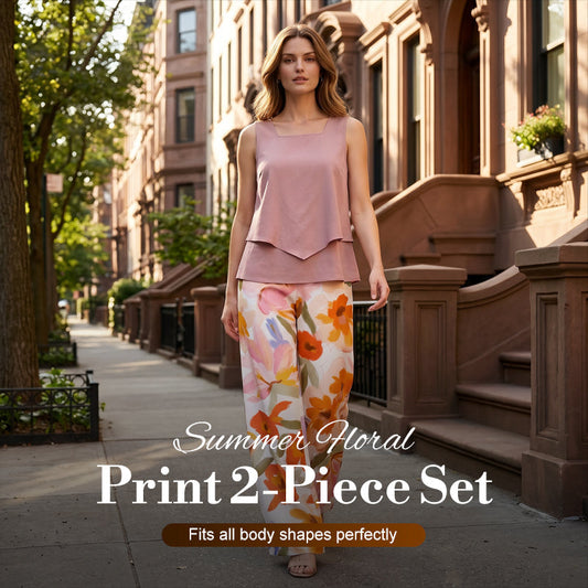 Women's Summer Floral Print 2-Piece Set