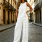👕 40% OFF! ✨ Women's Casual Sleeveless Top and Wide-Leg Trousers Set