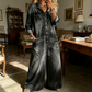 👗✨ Timeless Denim Style | Women's Relaxed Wide-Leg Utility Jumpsuit