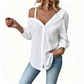 🔥While Supplies Last 50% OFF!🎉 Off-Shoulder Button-Up Top 👚✨ – Crinkle Texture, Relaxed Fit, 5 Colours, S-XL