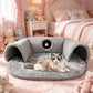 📢📢40% OFF !! ⏰Plush 2-in-1 Cat Tunnel Bed