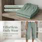 🔥Summer New Arrival 50% OFF! ☀️Women's Solid-Color Pleated Cotton-Linen Cropped Pants– Loose Fit, Elastic Waist.💖👖