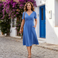 👗 Women’s V-Neck Short Sleeve Long Dress 🌸 Elegant Flowing Fit, Comfortable Fabric & Effortless Everyday Style
