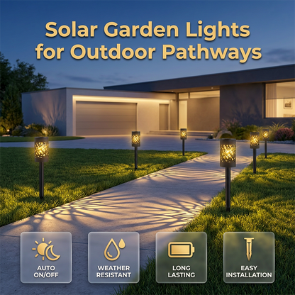 4PCS-Solar Garden Lights for Outdoor Pathways