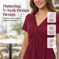 🔥 Limited-Time Sale – Up to 50% OFF✨Women's V-Neck Cross-Front Pleated Dress