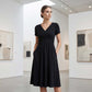 🔥 Limited-Time Sale – Up to 50% OFF✨Women's V-Neck Cross-Front Pleated Dress