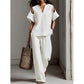 🔥 Limited-Time Sale – Up to 57% OFF✨Solid Color Relaxed Fit Tunic and Trousers Outfit