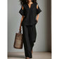 🔥 Limited-Time Sale – Up to 57% OFF✨Solid Color Relaxed Fit Tunic and Trousers Outfit