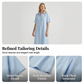 Women's Casual Linen Blend Shirt Dress