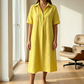 Women's Casual Linen Blend Shirt Dress