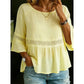 Women's Ruffle Sleeve Peplum Blouse