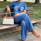 Women's Casual Denim Top & Pants 2-Piece Set