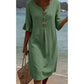 Women’s Solid Color Ruffle Sleeve Midi Dress